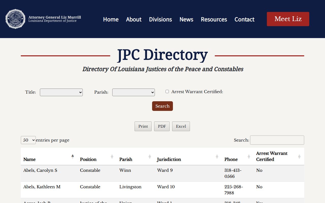 Lake Providence court records Justice Court directory