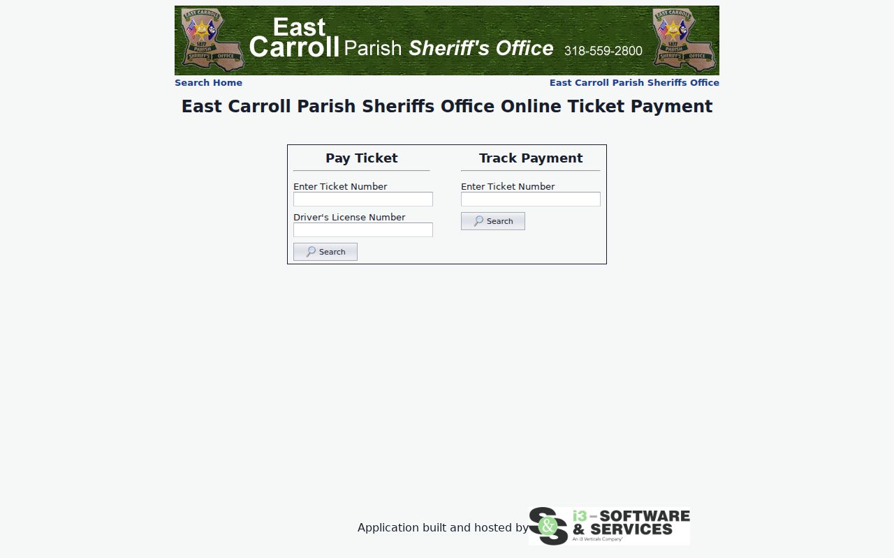 East Carroll Parish traffic court records ticket number search portal